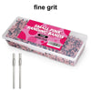 2000 PCS Sanding Bands Bulk - Coarse/Medium/Fine 3 Grits 3mm Nail Drill Bits | Includes 1 Mandrel | Salon Manicure Tools | USA Stock
