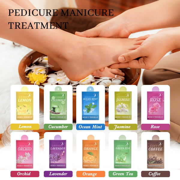 [OEM/ODM] Pedi in a Box Deluxe 4 bước chăm sóc da chân lột da, thư giãn & thải độc spa chăm sóc chân