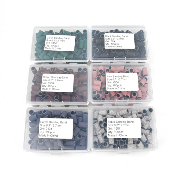 [OEM/ODM] 6.3*12.7mm Nail Drill Colorful Sanding Bands for Nails Polishing and Shaping