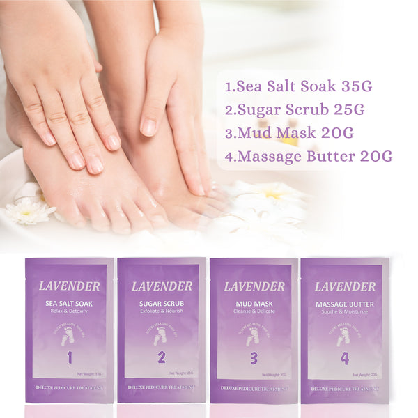 [Pedi in a Box] Bộ chăm sóc da chân thư giãn và thải độc 4 bước Deluxe Pedicure Spa