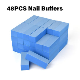 FOOTNICE 48 PCS Nail Buffer Blocks, 180/240 Grit 3-Way Buffing Pads Salon Quality, For Gel Polish & Acrylics, Natural Nail File & Shine | USA Stock