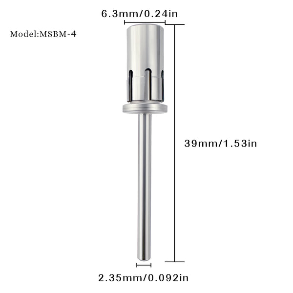 [OEM/ODM] Trục gá chà nhám bằng thép không gỉ cacbua mini cho máy khoan móng tay