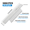 FOOTNICE 1000 PCS Professional Jumbo Nail Files - Salon Bulk Double-Sided 80/80 Grit Zebra Design - Reusable Manicure Files for Nail Techs & Salons