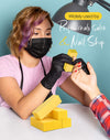 (5 CÁI) 240 Grit Yellow 3 Ways Nail Buffer Khối hoàn thiện cho sơn móng gel và sơn mài